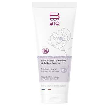 Cr&egrave;me corps hydratante et raffermissante BcomBIO - tube de 200 ml