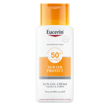 Eucerin Sun Leb Protect cr&egrave;me-gel visage et corps SPF 50+ - tube de 150 ml
