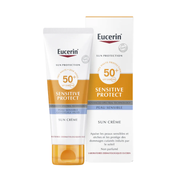 Cr&egrave;me solaire visage SPF 50+ Eucerin Sun - tube de 50 ml