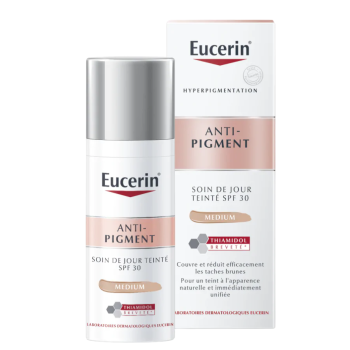 Soin de jour teint&eacute; anti-pigment SPF30 teinte medium Eucerin - flacon pompe de 50 ml