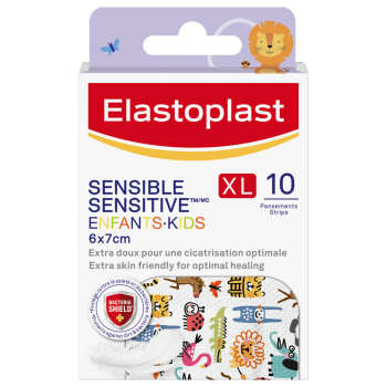 Pansements Sensible XL enfants 6x7 cm Elastoplast - boite de 10 pansements
