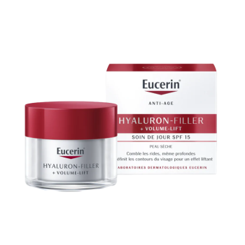 Hyaluron-Filler + volume-lift Soin de jour peau s&egrave;che SPF 15 Eucerin - Pot de 50 ml