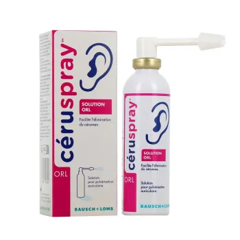C&eacute;ruspray solution pour pulv&eacute;risation auriculaire Bausch&Lomb- spray de 50ml