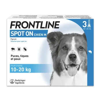 Frontline Spot On chiens 10-20 kg - 3 pipettes de 1,34ml