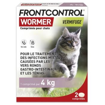 Frontcontrol wormer chas vermifuge - boite de 2 comprim&eacute;s 