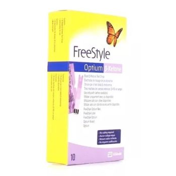 Freestyle optium B-Cetones Abbott - boite de 10 &eacute;lectrodes