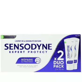 Expert Protect dentifrice r&eacute;pare et prot&egrave;ge Sensodyne - 2 tubes de 75ml