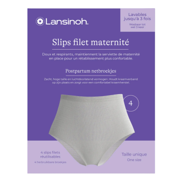 Slips filet maternit&eacute; Lansinoh - boite de 4 slips filets r&eacute;utilisbles