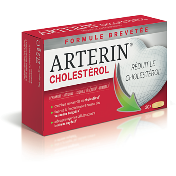 Arterin Cholest&eacute;rol Omega Pharma - bo&icirc;te de 30 comprim&eacute;s