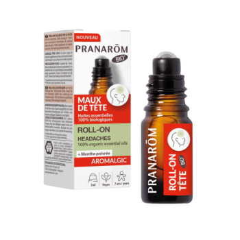 Aromalgic bio huile essentielle maux de t&ecirc;te Pranarom - roll-on de 5ml