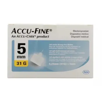 Accu-Fine aiguilles &agrave; stylo st&eacute;riles &agrave; usage unique Accu-Chek - bo&icirc;te de 100 aiguilles