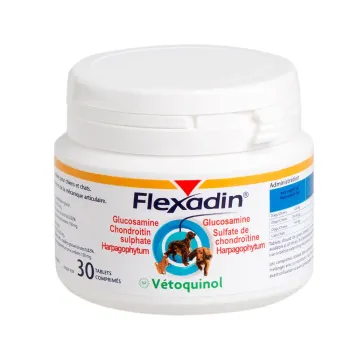 Flexadin Arthrose chien et chat Vetoquinol - pot de 30 comprim&eacute;s