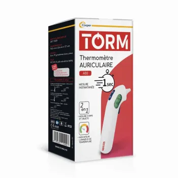 Thermom&egrave;tre auriculaire A03 2en1 Torm Cooper - un thermom&egrave;tre
