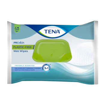 Wet wipes Lingettes impr&eacute;gn&eacute;es extra douces et &eacute;paisses 3 en 1 Tena - paquet de 48 lingettes