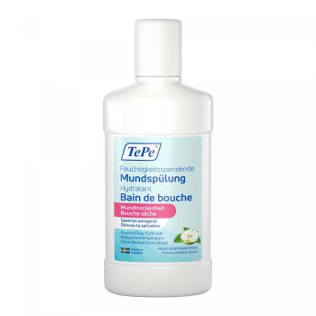 Bain de bouche hydratant bouche s&egrave;che pomme/menthe douce TePe - flacon de 500ml