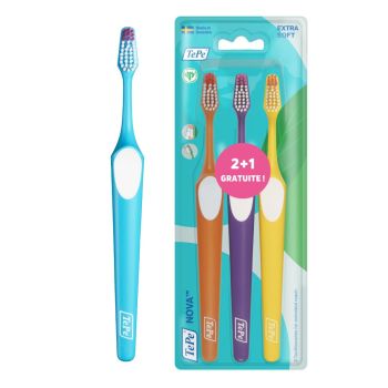 Brosse &agrave; dents Nova extra souple TePe - 3 brosses &agrave; dents