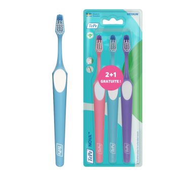 Brosse &agrave; dents Nova extra medium TePe - 3 brosses &agrave; dents