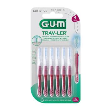 Brossette interdentaire Sunstar Trav-ler 1.4 mm Gum - lot de 6 brossettes