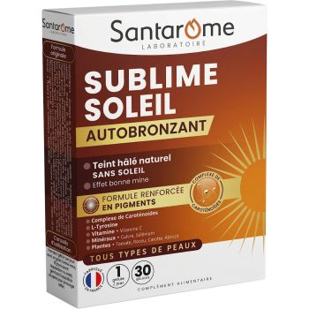 Sublime soleil autobronzant Santarome - boite de 30 g&eacute;lules