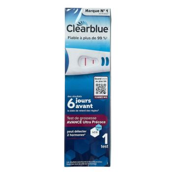Test de grossesse d&eacute;tection pr&eacute;coce Clearblue - un test