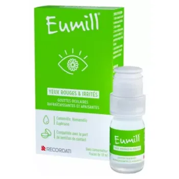 Gouttes yeux rouges et irrit&eacute;s Eumill - flacon de 10ml