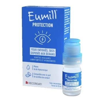 Protection gouttes yeux fatigu&eacute;s, secs, expos&eacute;s aux &eacute;crans Eumill - flacon de 10ml
