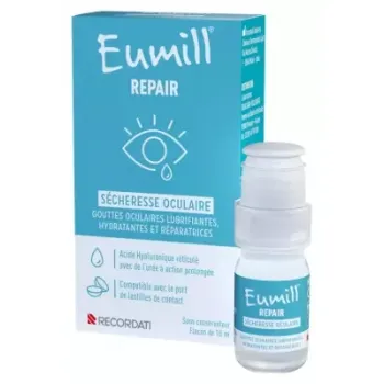 Gouttes s&eacute;cheresse oculaire Eumill Repair - flacon de 10ml