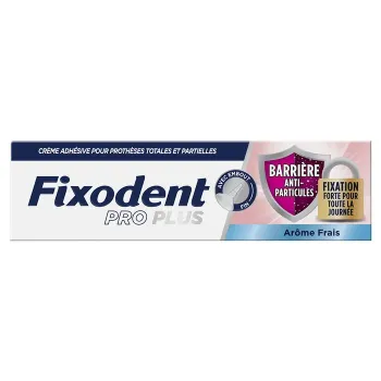 Cr&egrave;me adh&eacute;sive Fixodent pro plus ar&ocirc;me frais - tube de 40g
