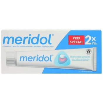 Dentifrice protection gencives Meridol - offre sp&eacute;ciale 2 tubes de 75ml 