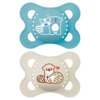 Sucette silicone Nature 2-6 mois MAM - bo&icirc;te de 2 sucettes