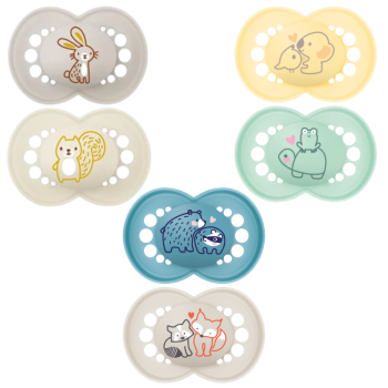 Sucette Original silicone nature 18 mois + MAM - bo&icirc;te de 2 sucettes + boite de st&eacute;rilisation