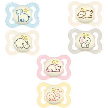 Sucette Supreme nuit 2-6 mois MAM - bo&icirc;te de 2 sucettes