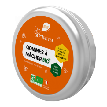 AP'Iphym gommes &agrave; m&acirc;cher propolis miel et eucalyptus Iphym - boite de 45g