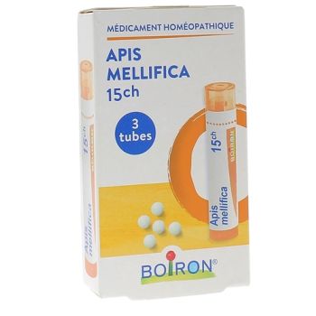 APIS MELLIFICA 15CH granules Boiron - 3 tubes de 4 g