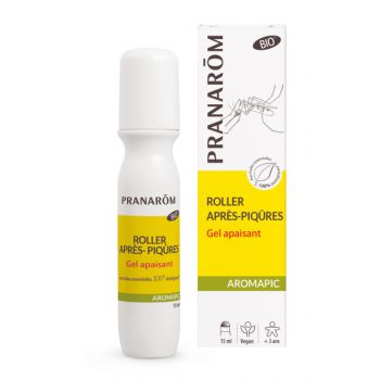 Roller gel apaisant piq&ucirc;res bio Aromapic Pranar&ocirc;m - roll-on de 15ml