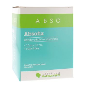 Absofix bande adh&eacute;sive extensible Marque verte - 1 bande de 10m x 10cm
