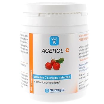 Ac&eacute;rol C Nutergia - pot de 60 comprim&eacute;s