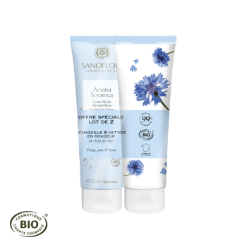 Aciana botanica gel&eacute;e d'huile d&eacute;maquillante Sanoflore - lot de 2 tubes de 125 ml