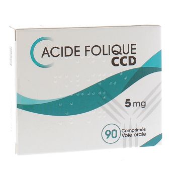 Acide Folique CCD 5 mg - bo&icirc;te de 90 comprim&eacute;s