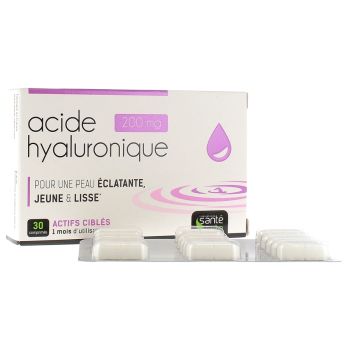 Acide Hyaluronique 200 mg Sant&eacute; Verte - bo&icirc;te de 30 comprim&eacute;s