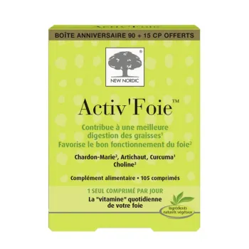 Activ'foie New Nordic - boite de 90 comprim&eacute;s + 15 offerts