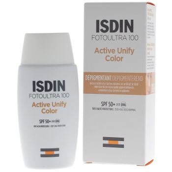 Active Unify Color d&eacute;pigmentant SPF 50+ Foto Ultra 100 Isdin - flacon de 50ml