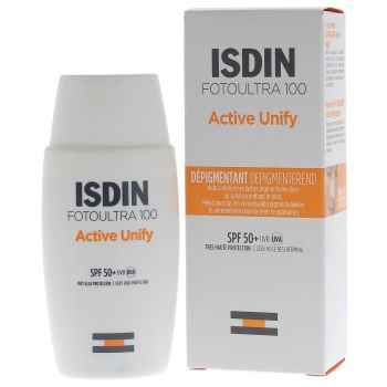 Active Unify d&eacute;pigmentant SPF50+ Foto Ultra 100 Isdin - flacon de 50ml