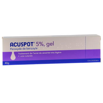 Acuspot 5 % peroxyde de benzoyle gel Galderma - tube de 40g