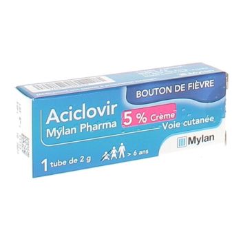 Aciclovir cr&egrave;me 5% - tube de 2 g