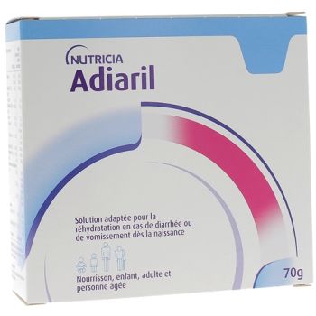 Adiaril solution de r&eacute;hydratation pour b&eacute;b&eacute; - bo&icirc;te de 10 sachets