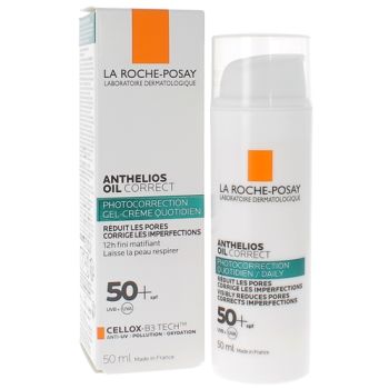 Anthelios oil correct photocorrection gel-cr&egrave;me quotidien La Roche-Posay SPF50+ - flacon pompe 50 ml