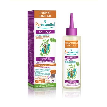 Anti-poux Lotion Traitante format familial Puressentiel - tube de 200 ml