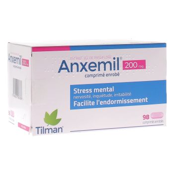 Anxemil 200mg stress mental - bo&icirc;te de 98 comprim&eacute;s enrob&eacute;s