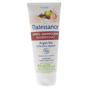 Apr&egrave;s-shampooing Argan & k&eacute;ratine v&eacute;g&eacute;tale Natessance - tube de 200 ml